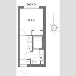 1K 間取り図