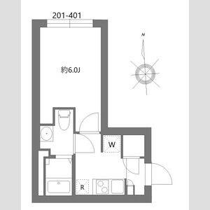 1K 間取り図