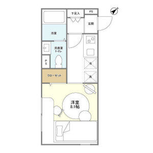 1K 間取り図