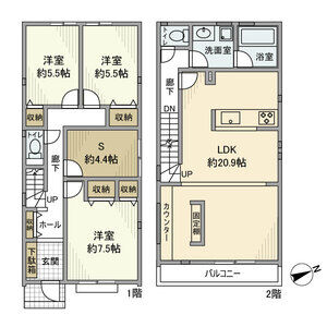 3LDK 間取り図