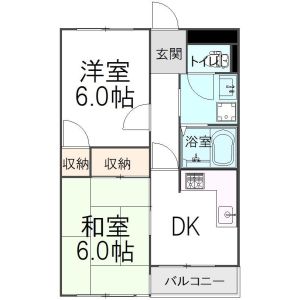 2DK 間取り図