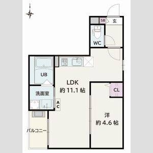 1LDK 間取り図
