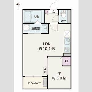 1LDK 間取り図