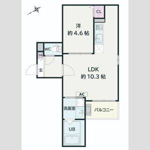 1LDK 間取り図