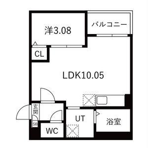 1LDK 間取り図