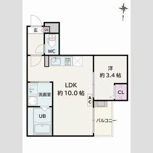 1LDK 間取り図