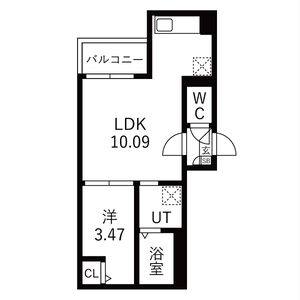 1LDK 間取り図