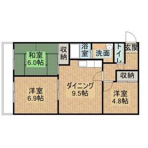 3DK 間取り図