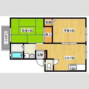 2DK 間取り図