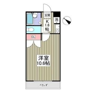 1K 間取り図