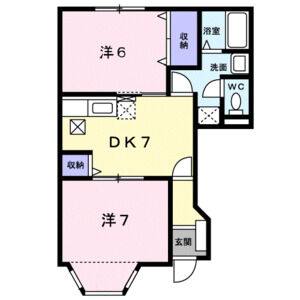 2DK 間取り図