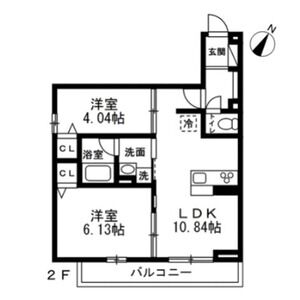 2LDK 間取り図