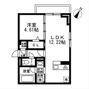 1LDK 間取り図
