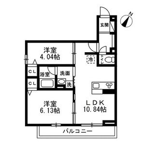 2LDK 間取り図
