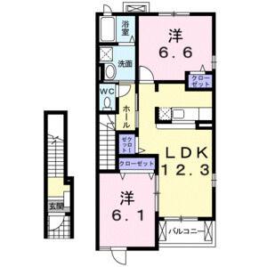 2LDK 間取り図