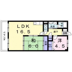 2LDK 間取り図