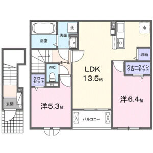 2LDK 間取り図