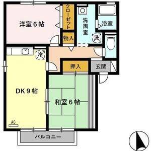 2DK 間取り図
