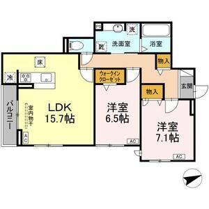 2LDK 間取り図