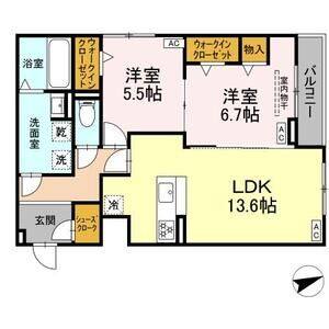 2LDK 間取り図