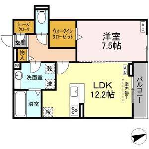 1LDK 間取り図