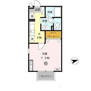 1K 間取り図