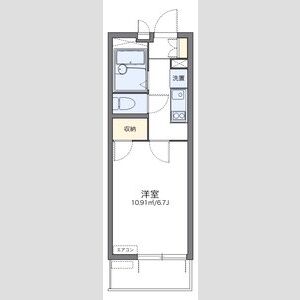 1K 間取り図