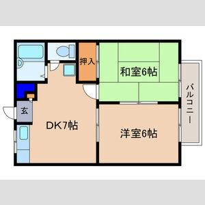 2DK 間取り図