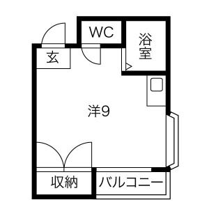 ワンルーム 間取り図