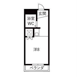 ワンルーム 間取り図