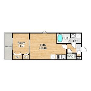1LDK 間取り図