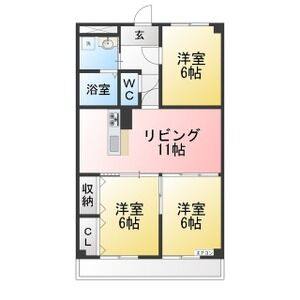 3LDK 間取り図