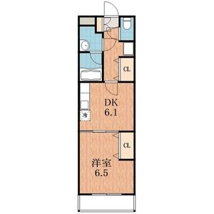 1DK 間取り図