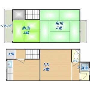 2DK 間取り図