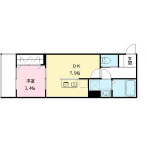 1DK 間取り図