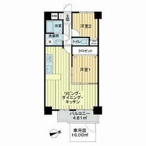 2LDK 間取り図