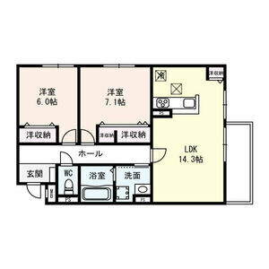 2LDK 間取り図