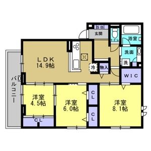 3LDK 間取り図