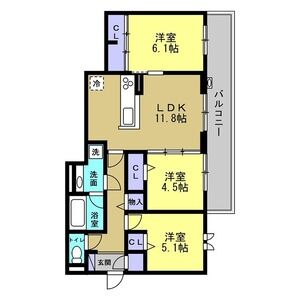 3LDK 間取り図