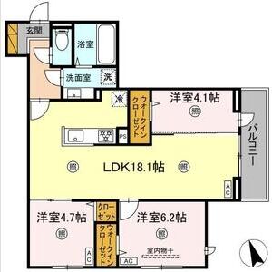 3LDK 間取り図