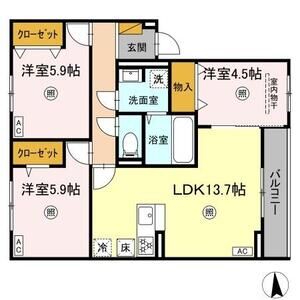 3LDK 間取り図
