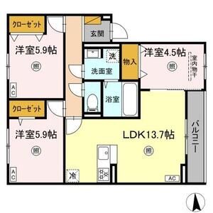 3LDK 間取り図