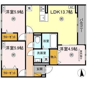 3LDK 間取り図