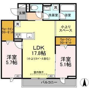 2LDK 間取り図