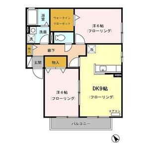 2DK 間取り図