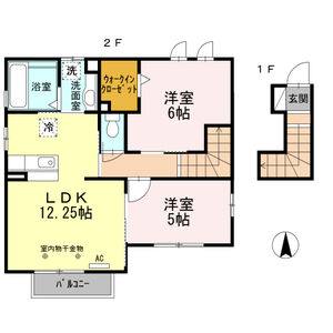 2LDK 間取り図