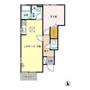 1LDK 間取り図