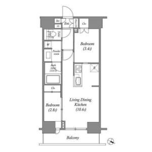2LDK 間取り図