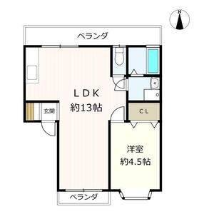 1LDK 間取り図