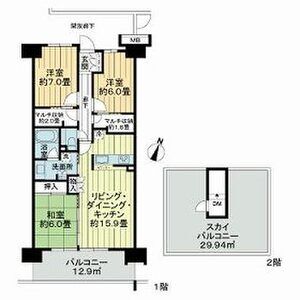 3LDK 間取り図